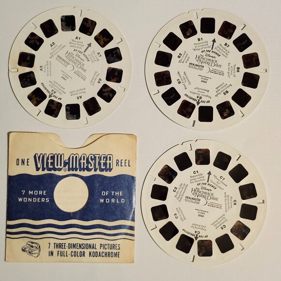 WALT DISNEY'S Hunchback of Notre Dame View Master Reels x 3 - Picture 1 of 5